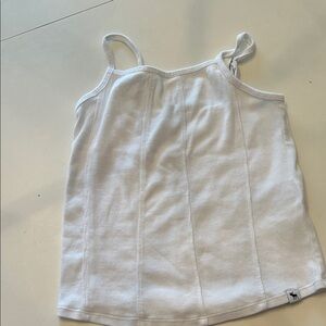 abercrombie kids White Ribbed Camisole Tank Top